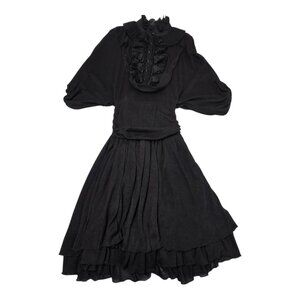 Holy-G Black cocktail dress Says Medium Waist is 26-28 65% polyester 35% Rayon